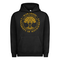 Pigment Black Maharishi International College Urban Hoodie - artisFamous