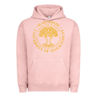 Pigment Salmon Maharishi International College Urban Hoodie - artisFamous