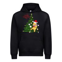 Black Winnie The Pooh- Merry christmas Urban Hoodie - artisFamous