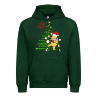 Forest Green Winnie The Pooh- Merry christmas Urban Hoodie - artisFamous