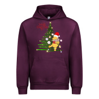 Mauve Wine Winnie The Pooh- Merry christmas Urban Hoodie - artisFamous