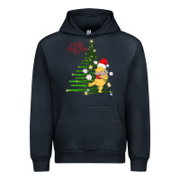Navy Winnie The Pooh- Merry christmas Urban Hoodie - artisFamous