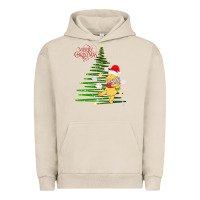 Pigment French Oak Winnie The Pooh- Merry christmas Urban Hoodie - artisFamous