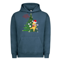 Pigment Midnight Navy Winnie The Pooh- Merry christmas Urban Hoodie - artisFamous