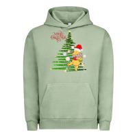 Pigment Oil Green Winnie The Pooh- Merry christmas Urban Hoodie - artisFamous