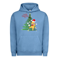 Pigment Pebble Blue Winnie The Pooh- Merry christmas Urban Hoodie - artisFamous