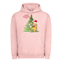 Pigment Salmon Winnie The Pooh- Merry christmas Urban Hoodie - artisFamous