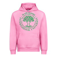 Fuchsia Pink Maharishi International College Urban Hoodie - artisFamous