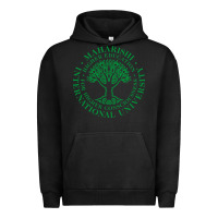 Pigment Black Maharishi International College Urban Hoodie - artisFamous