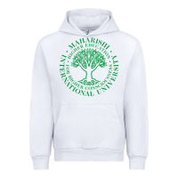White Maharishi International College Urban Hoodie - artisFamous