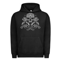 Pigment Black guns & roses 7 Urban Hoodie - artisFamous