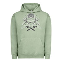 Pigment Oil Green guns & roses 7 Urban Hoodie - artisFamous