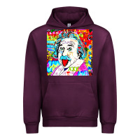 Mauve Wine POP ART RETRO Urban Hoodie - artisFamous