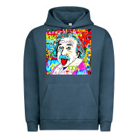 Pigment Midnight Navy POP ART RETRO Urban Hoodie - artisFamous