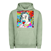 Pigment Oil Green POP ART RETRO Urban Hoodie - artisFamous