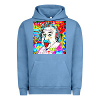 Pigment Pebble Blue POP ART RETRO Urban Hoodie - artisFamous