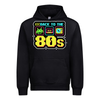 Black BACK TO THE 80S Urban Hoodie - artisFamous
