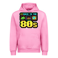 Fuchsia Pink BACK TO THE 80S Urban Hoodie - artisFamous