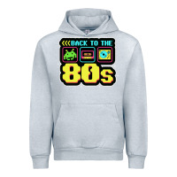 Heather Grey BACK TO THE 80S Urban Hoodie - artisFamous