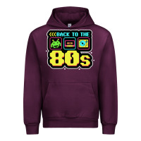Mauve Wine BACK TO THE 80S Urban Hoodie - artisFamous