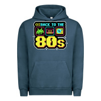 Pigment Midnight Navy BACK TO THE 80S Urban Hoodie - artisFamous