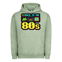 Pigment Oil Green BACK TO THE 80S Urban Hoodie - artisFamous