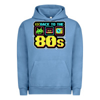 Pigment Pebble Blue BACK TO THE 80S Urban Hoodie - artisFamous