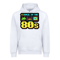 White BACK TO THE 80S Urban Hoodie - artisFamous