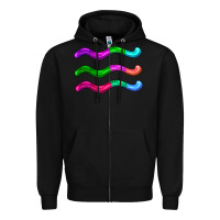 Black worm jelly Zipper Hoodie - AdoDesignShop