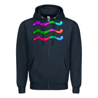 Navy worm jelly Zipper Hoodie - AdoDesignShop
