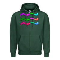Sports Green worm jelly Zipper Hoodie - AdoDesignShop