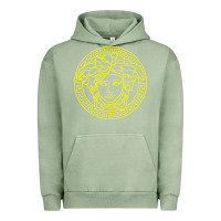 Pigment Oil Green VINTAGE  Medusa Urban Hoodie - artisFamous