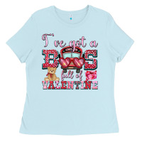 Baby Blue i've got a bus full of valentine Ladies Tee - OliviaCreatesArt