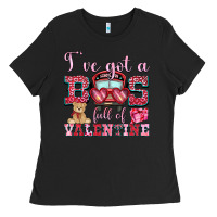 Black i've got a bus full of valentine Ladies Tee - OliviaCreatesArt