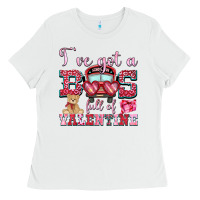 White i've got a bus full of valentine Ladies Tee - OliviaCreatesArt