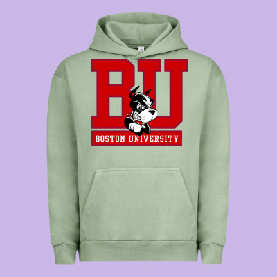 Boston University Terriers Urban Hoodie Designed By Artisfamous
