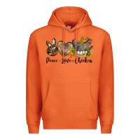 Carrot peace love chicken Premium Hoodie - LillyAllenDesigns