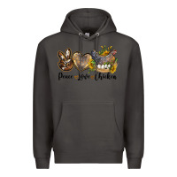 Smoke peace love chicken Premium Hoodie - LillyAllenDesigns