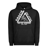 Pigment Black gracie jiu jitsu  2 Urban Hoodie - artisFamous