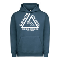 Pigment Midnight Navy gracie jiu jitsu  2 Urban Hoodie - artisFamous