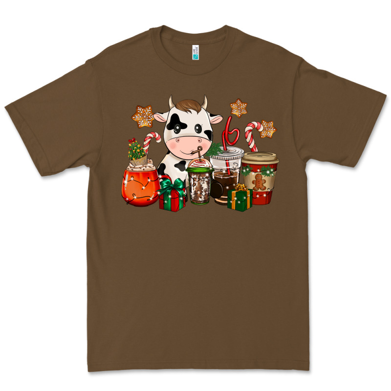 Cow Coffee Cups Christmas Premium Tee by CowGirlArtShop | Teevron