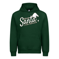 Forest Green Dear Santa I Can Explain Urban Hoodie - artisFamous