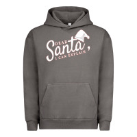 Pigment Tornado Dear Santa I Can Explain Urban Hoodie - artisFamous