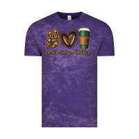 Cloud Purple peace love coffee Vintage Tee - Jasminsmagicworld