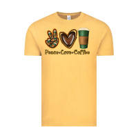 Vintage Mustard peace love coffee Vintage Tee - Jasminsmagicworld