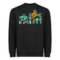 Black faith with cross ado Heavyweight Sweatshirt - AdoDesignShop