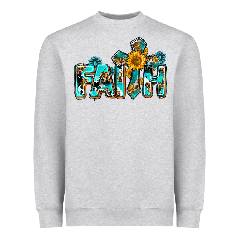 Faith With Cross Ado Heavyweight Sweatshirt by AdoDesignShop | Teevron
