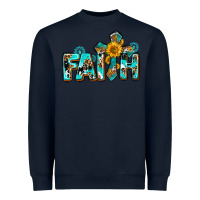 Navy faith with cross ado Heavyweight Sweatshirt - AdoDesignShop