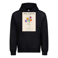 Black pablo picasso   bouquet of peace Urban Hoodie - artisFamous
