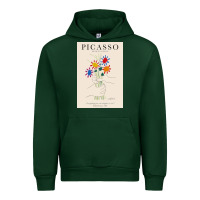 Forest Green pablo picasso   bouquet of peace Urban Hoodie - artisFamous